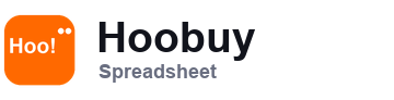 Hoobuy Spreadsheet